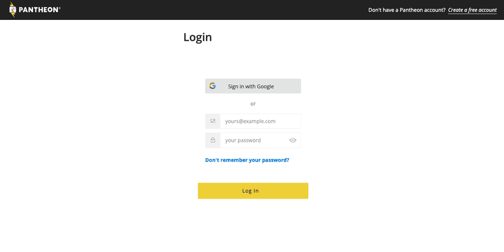 Old Login Page