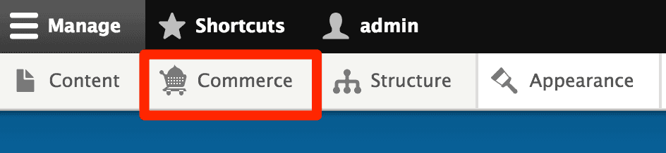 Drupal Commerce in the Toolbar