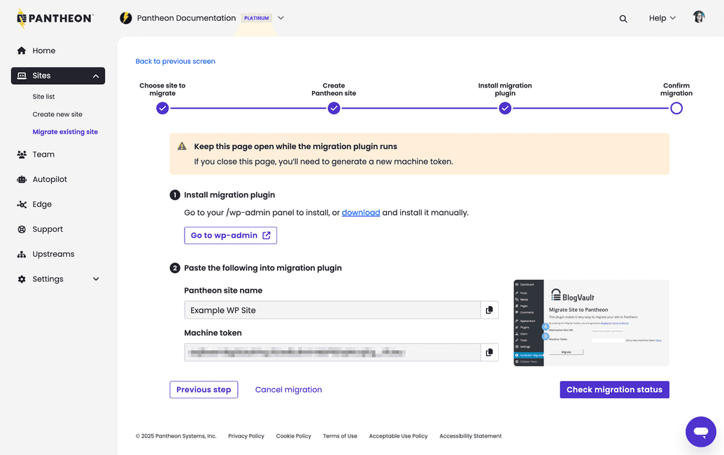 Install on /wp-admin