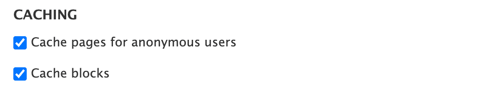 Drupal Caching options