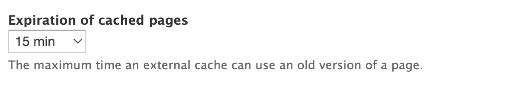 Drupal expiration of cached pages