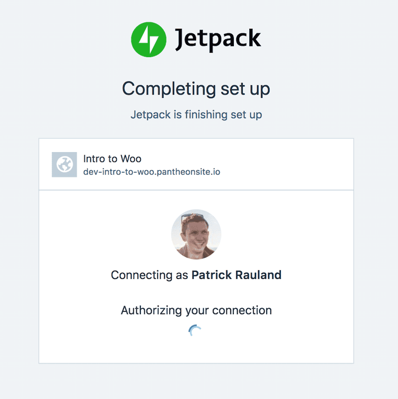 Connecting Jetpack to WordPress.com