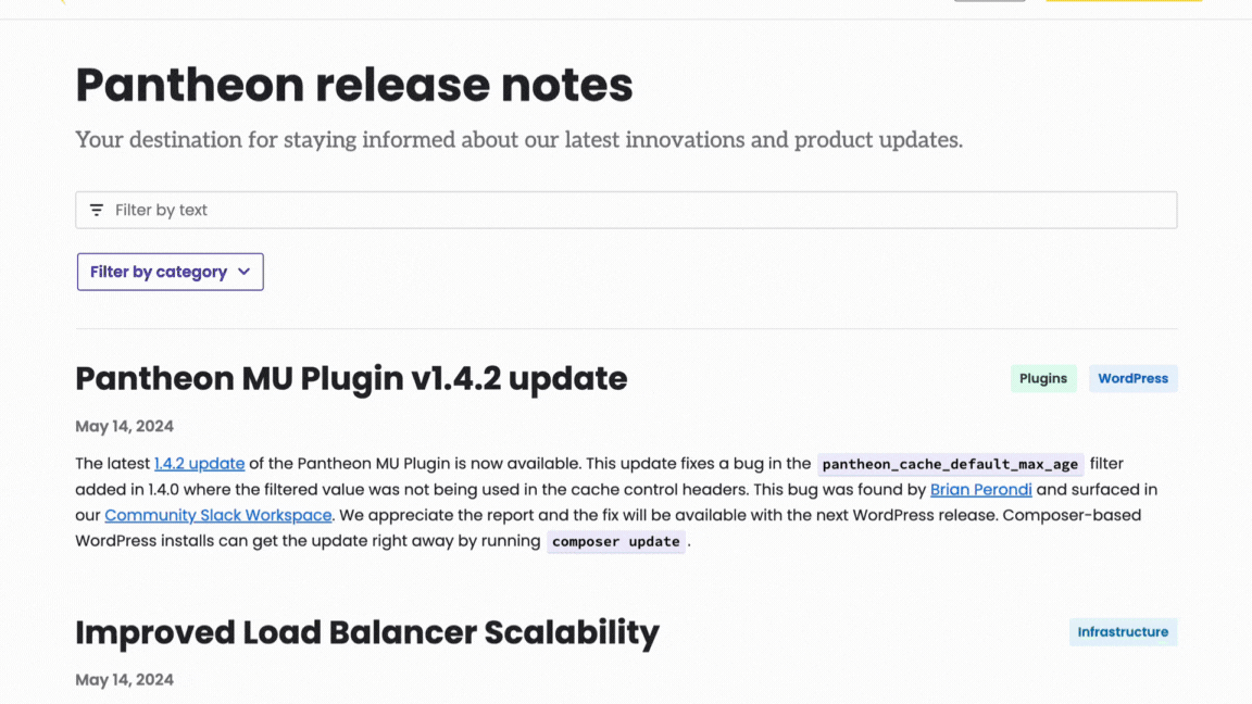 new release note multi filter